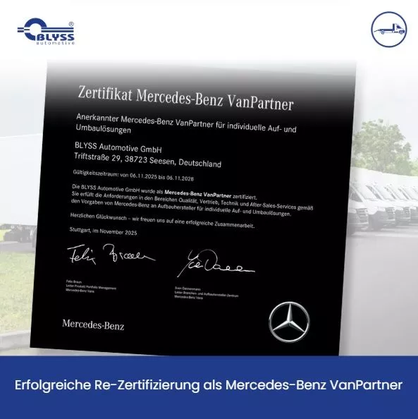 BLYSS Automotive GmbH erhält neues Ze...